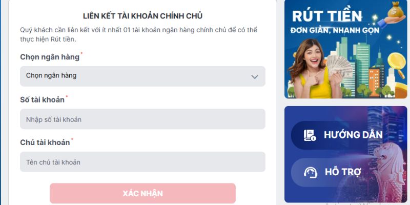 Quy trình rút tiền từ chương trình khuyến mãi SIN88